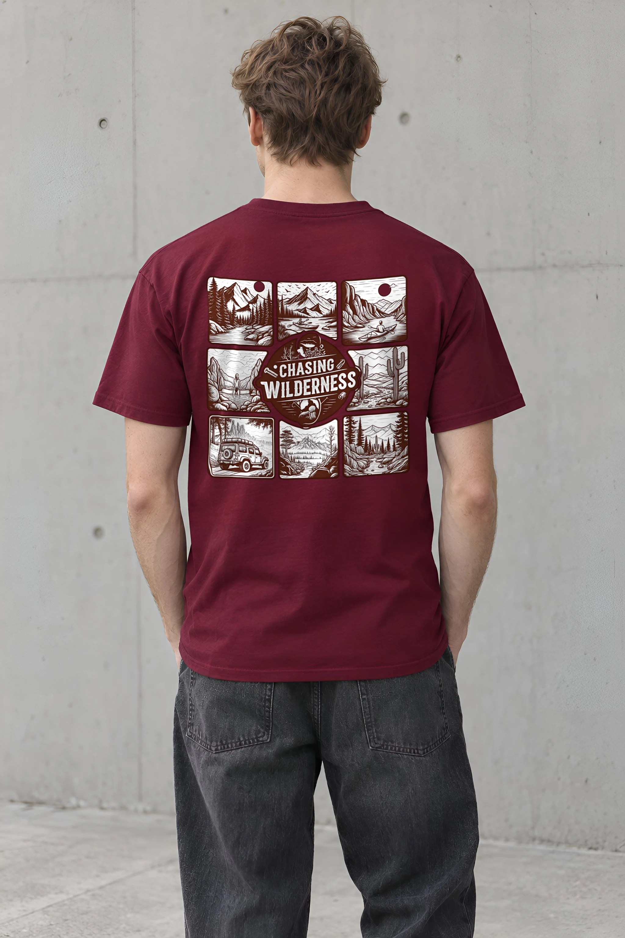 "Summit Trail Emblem" Heavyweight Unisex Crewneck T-shirt