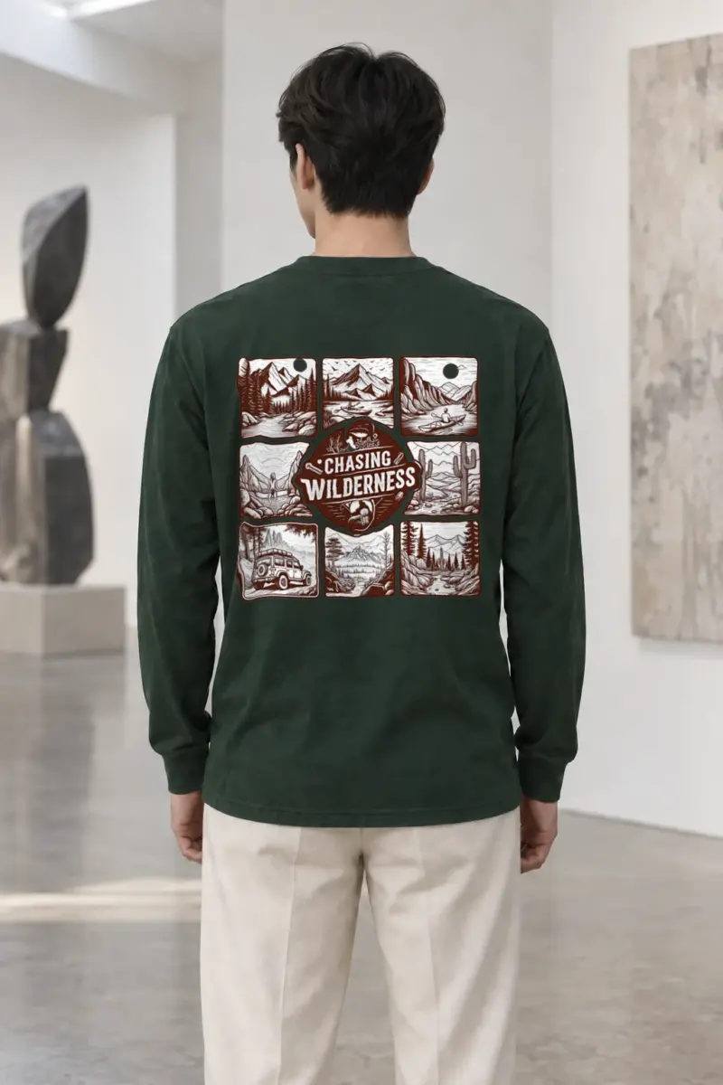 "Summit Trail Emblem" Unisex Longsleeve T-shirt | Gildan 2400