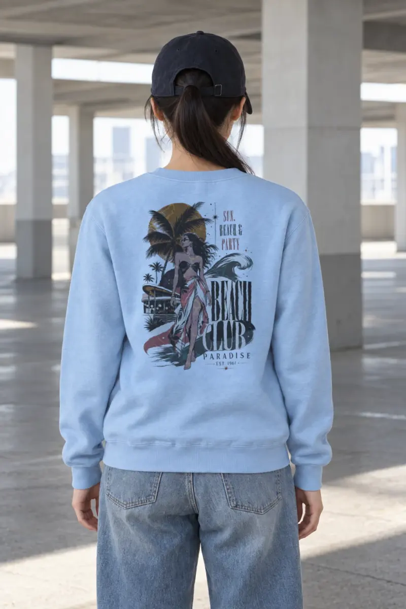"Sun Beach Party" Heavy Blend Unisex Crewneck Sweatshirt