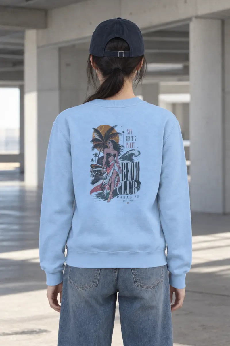 "Sun Beach Party" Heavy Blend Unisex Crewneck Sweatshirt