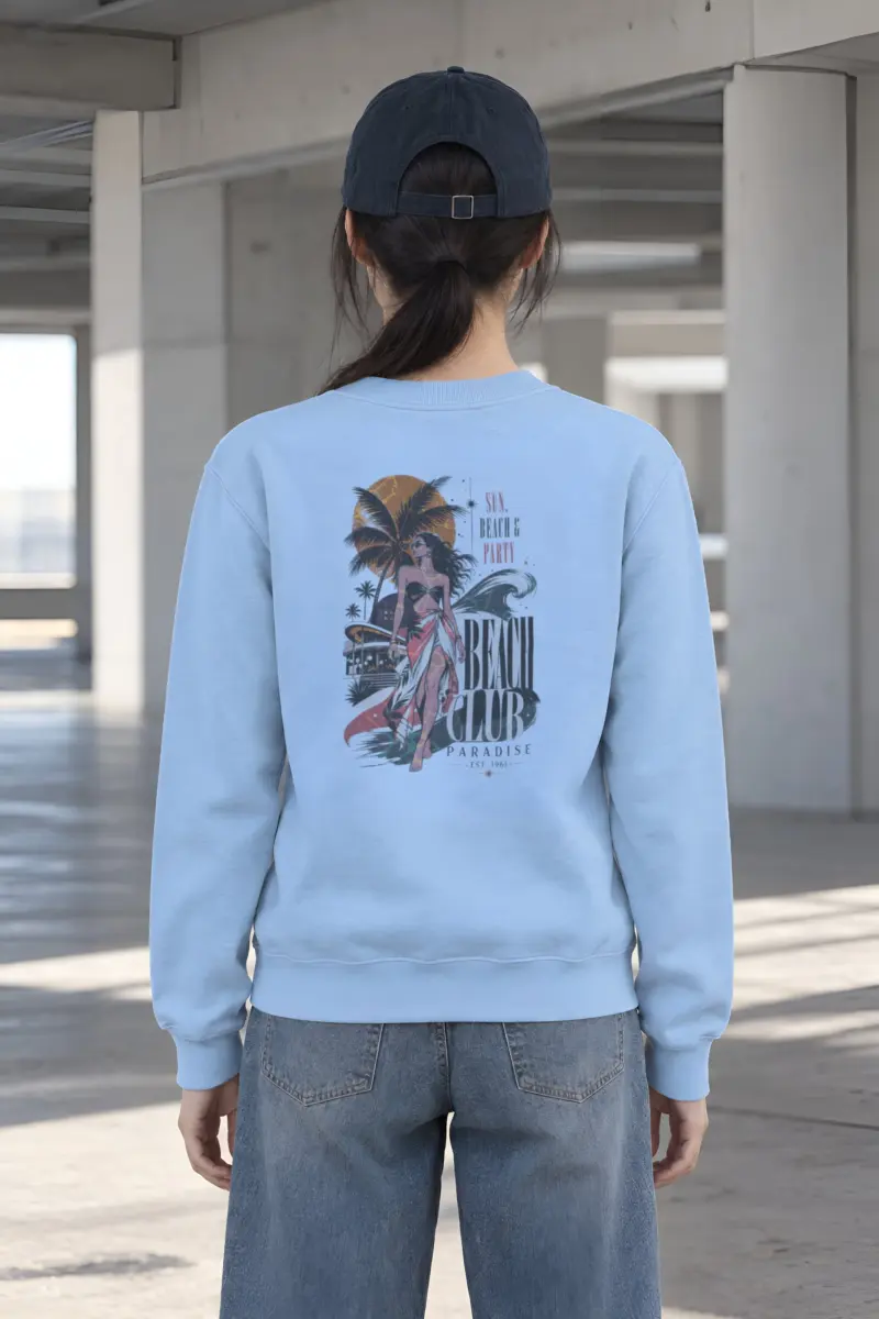 "Sun Beach Party" Heavy Blend Unisex Crewneck Sweatshirt