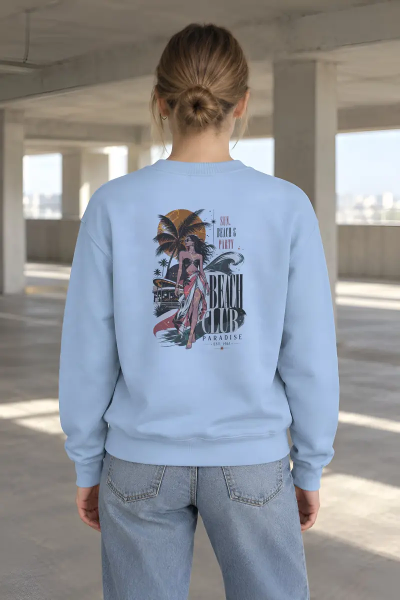 "Sun Beach Party" Heavy Blend Unisex Crewneck Sweatshirt