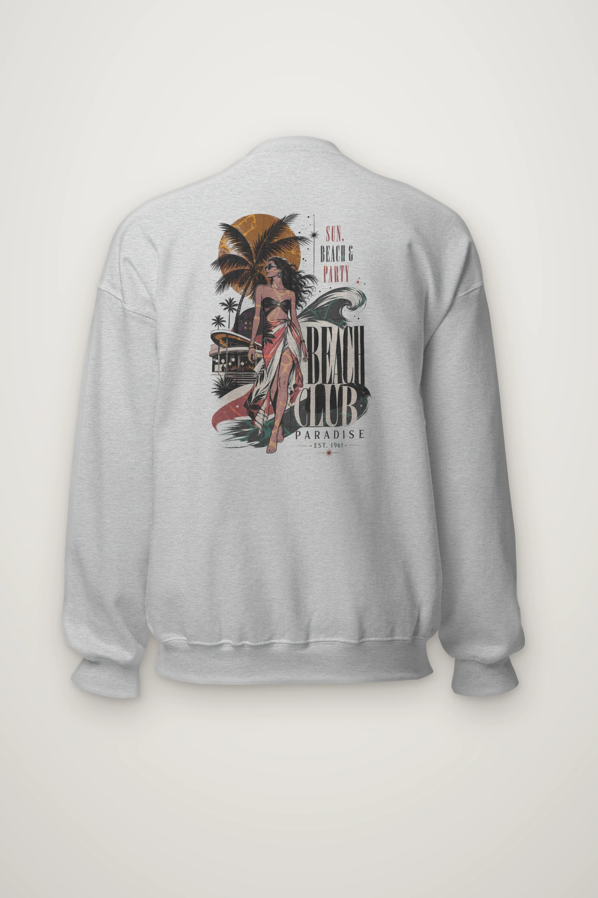 "Sun Beach Party" Heavy Blend Unisex Crewneck Sweatshirt