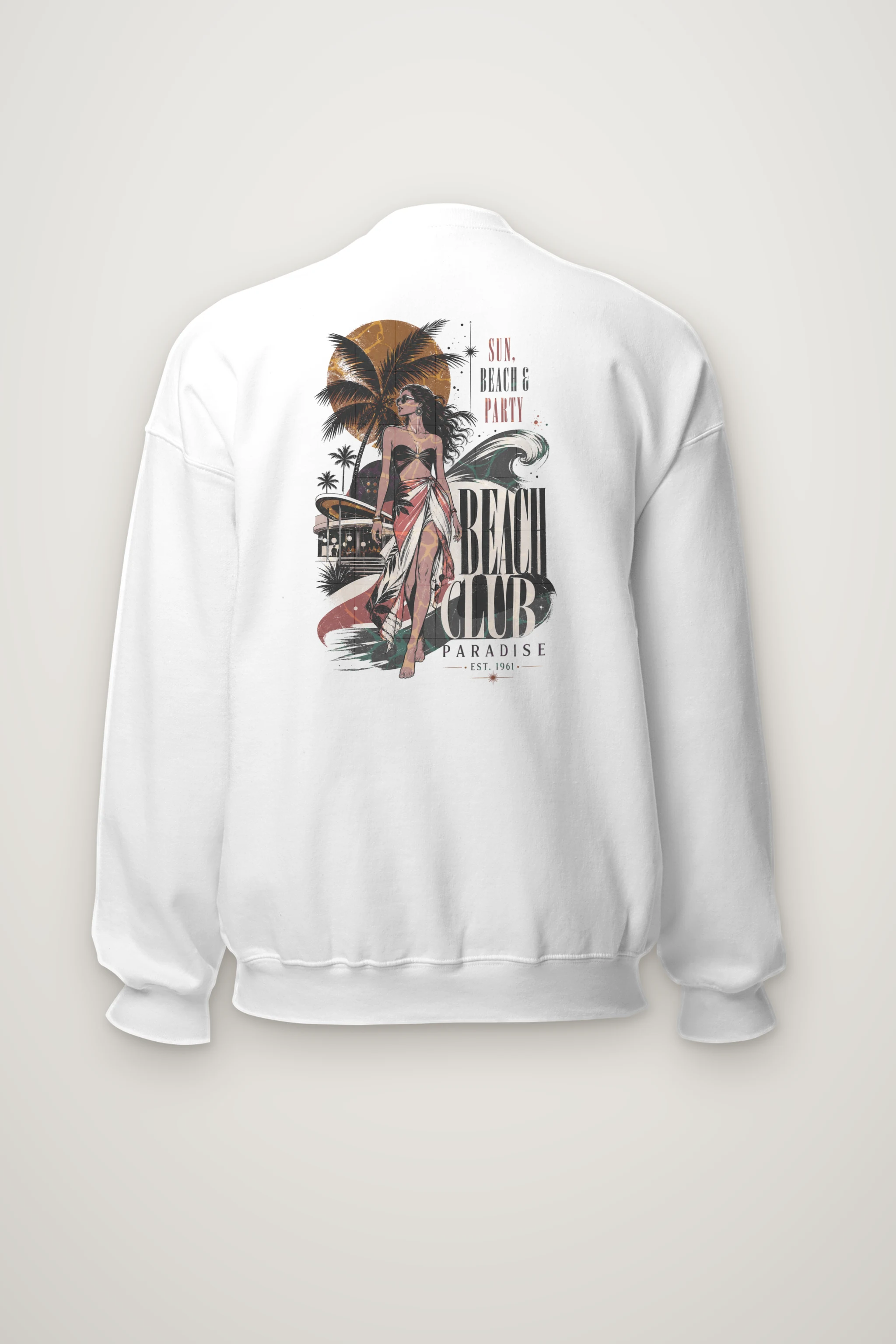"Sun Beach Party" Heavy Blend Unisex Crewneck Sweatshirt