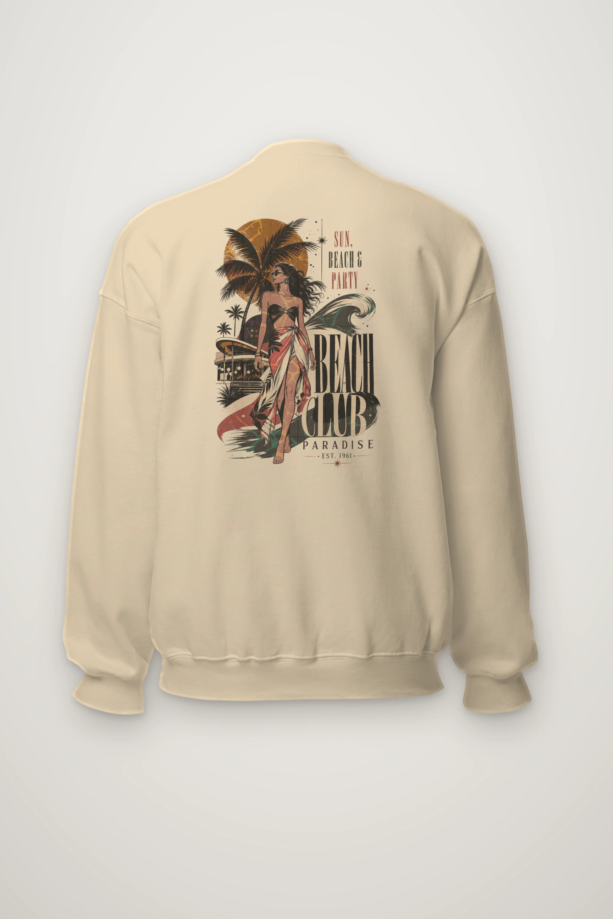 "Sun Beach Party" Heavy Blend Unisex Crewneck Sweatshirt
