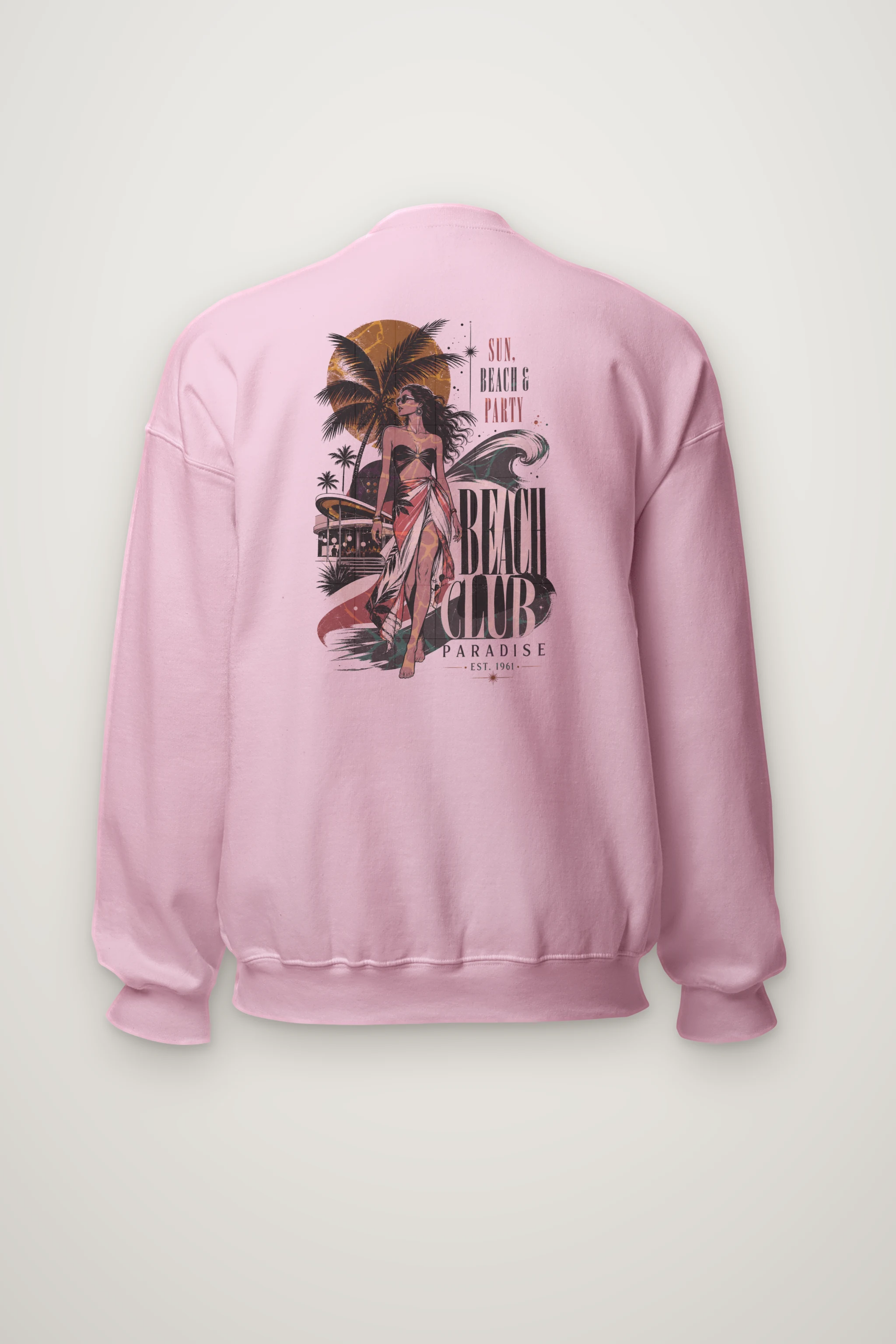 "Sun Beach Party" Heavy Blend Unisex Crewneck Sweatshirt