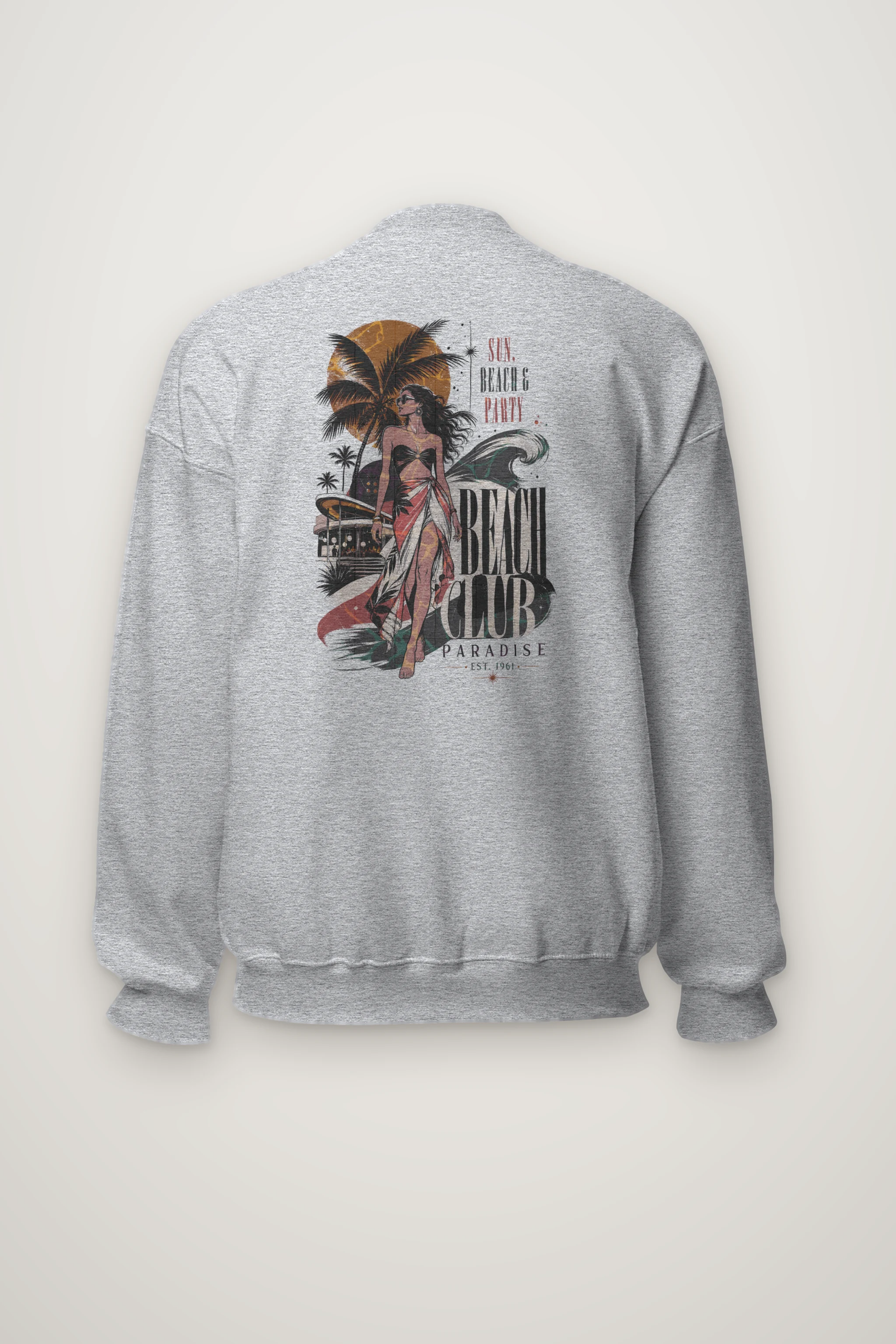 "Sun Beach Party" Heavy Blend Unisex Crewneck Sweatshirt