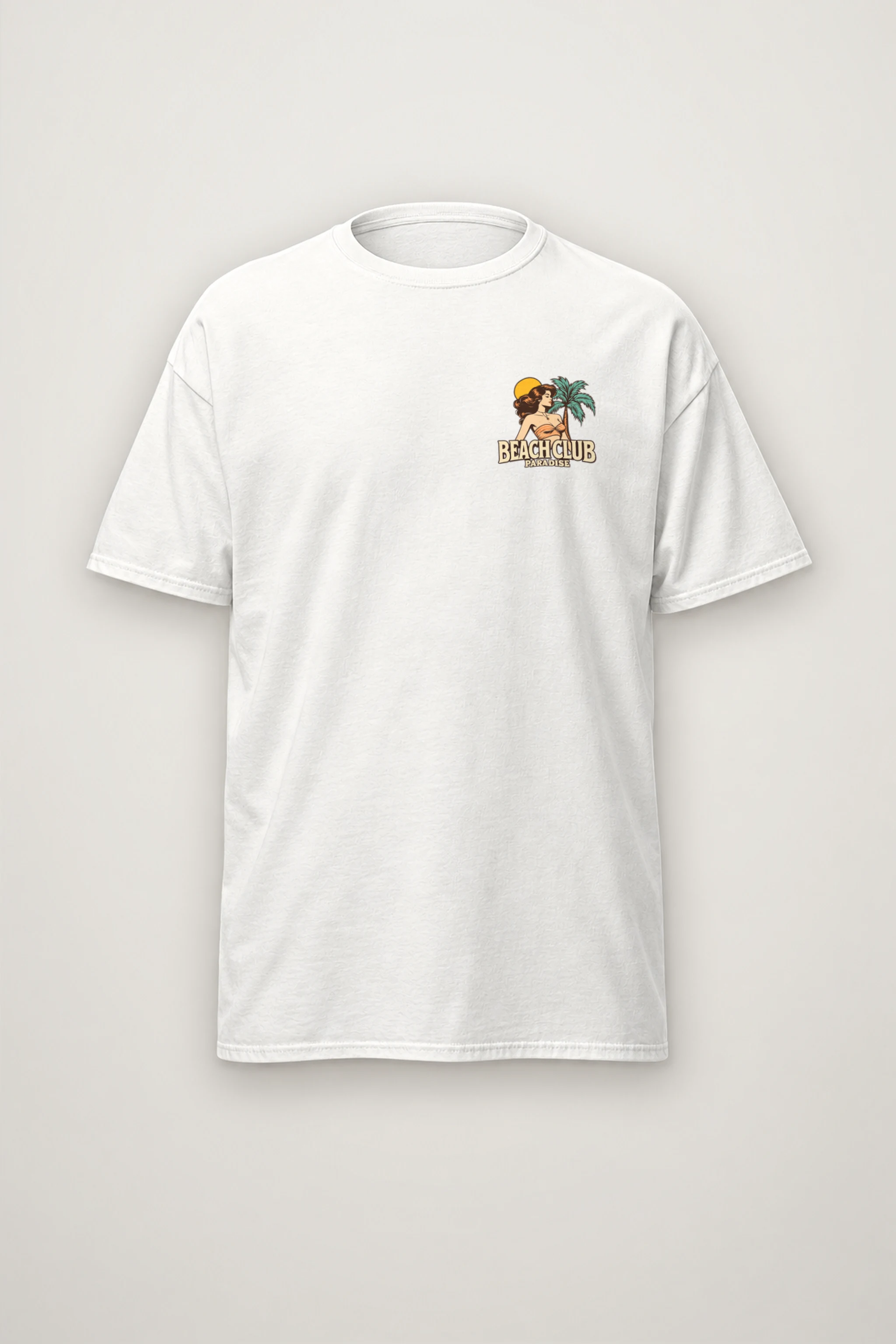 "Sun, Beach & Party" Heavyweight Unisex Crewneck T-shirt