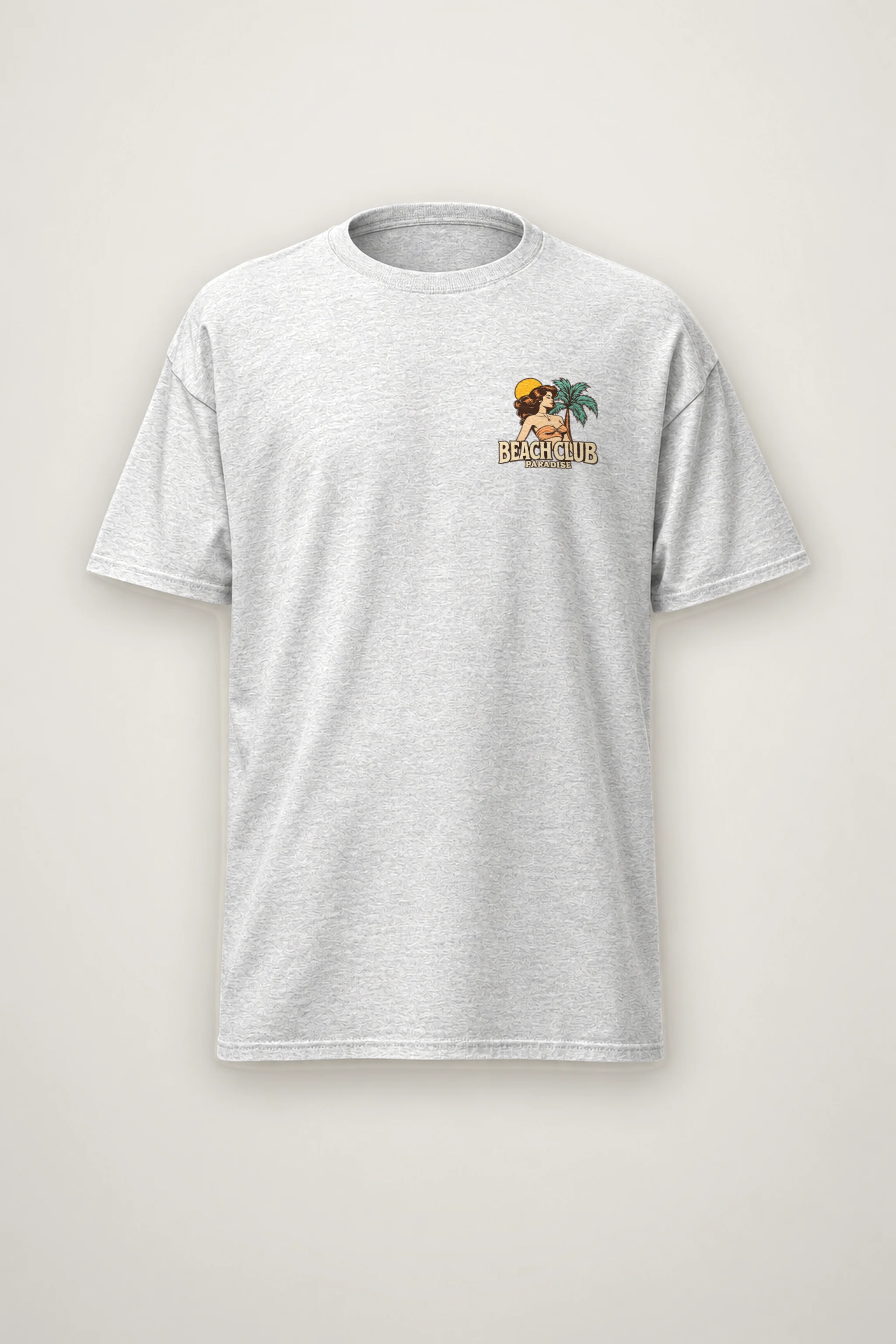 "Sun, Beach & Party" Heavyweight Unisex Crewneck T-shirt