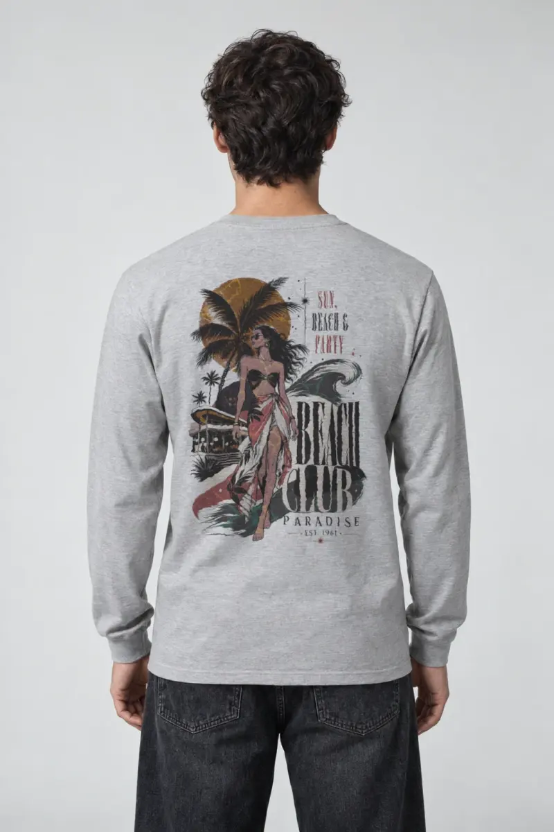 "Sun, Beach & Party" Unisex Longsleeve T-shirt | Gildan 2400