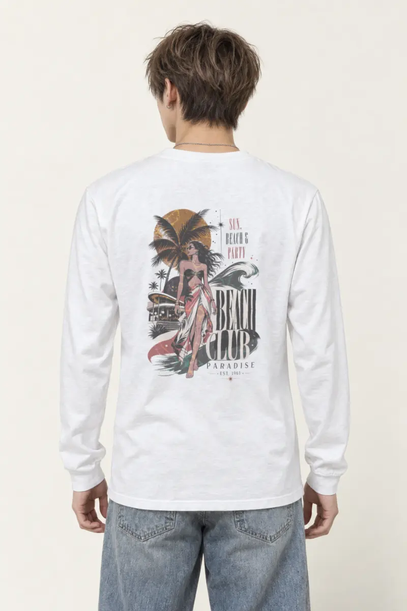 "Sun, Beach & Party" Unisex Longsleeve T-shirt