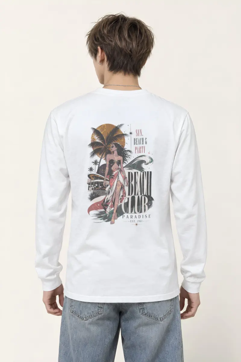 "Sun, Beach & Party" Unisex Longsleeve T-shirt
