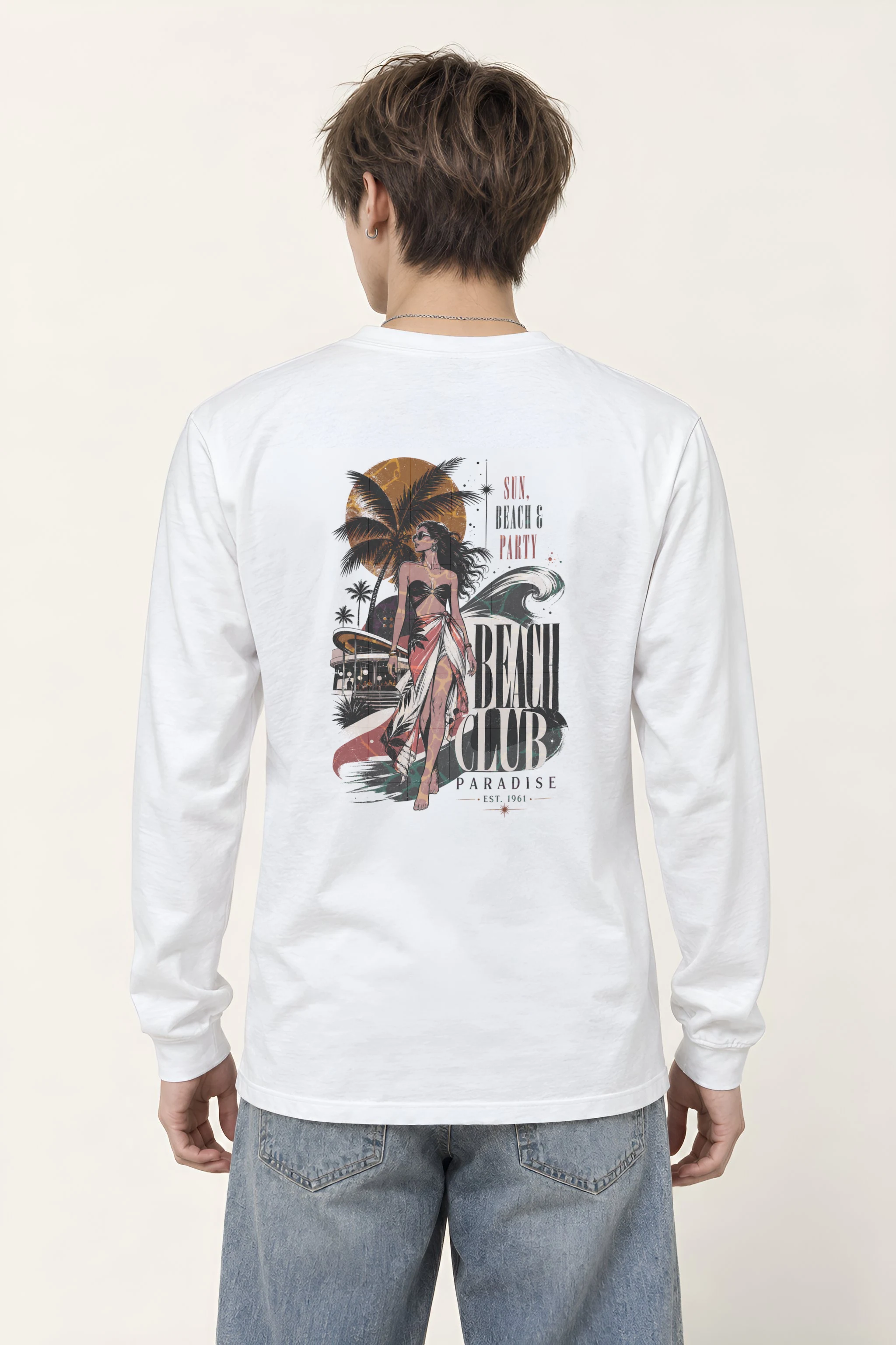 "Sun, Beach & Party" Unisex Longsleeve T-shirt