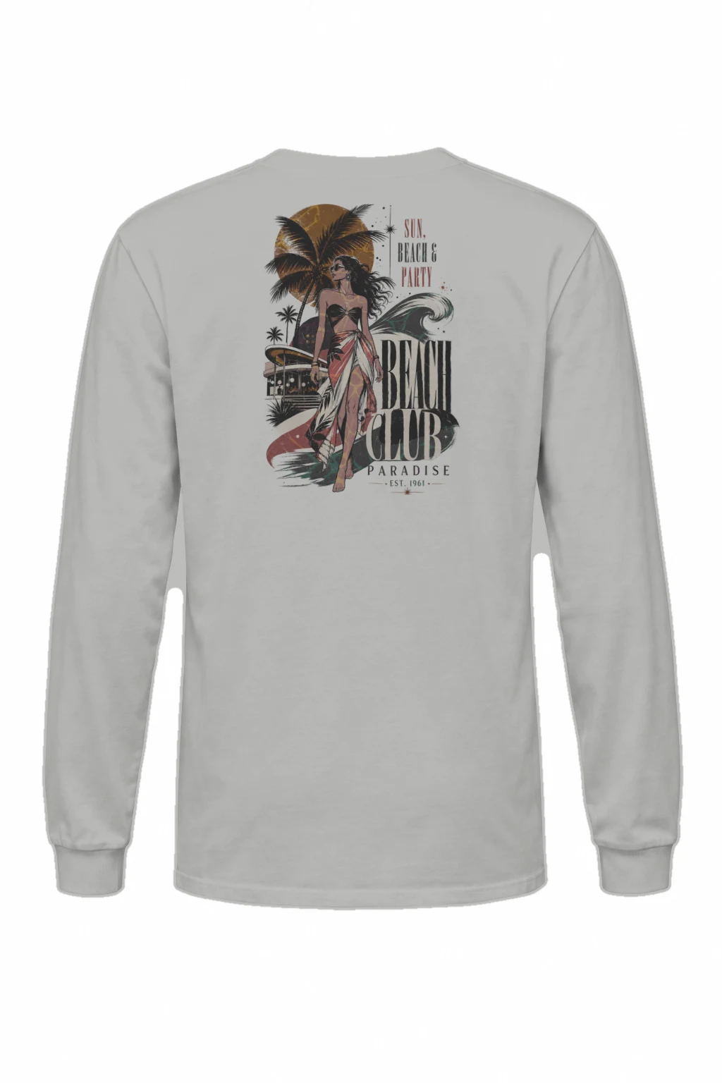 "Sun, Beach & Party" Unisex Longsleeve T-shirt | Gildan 2400