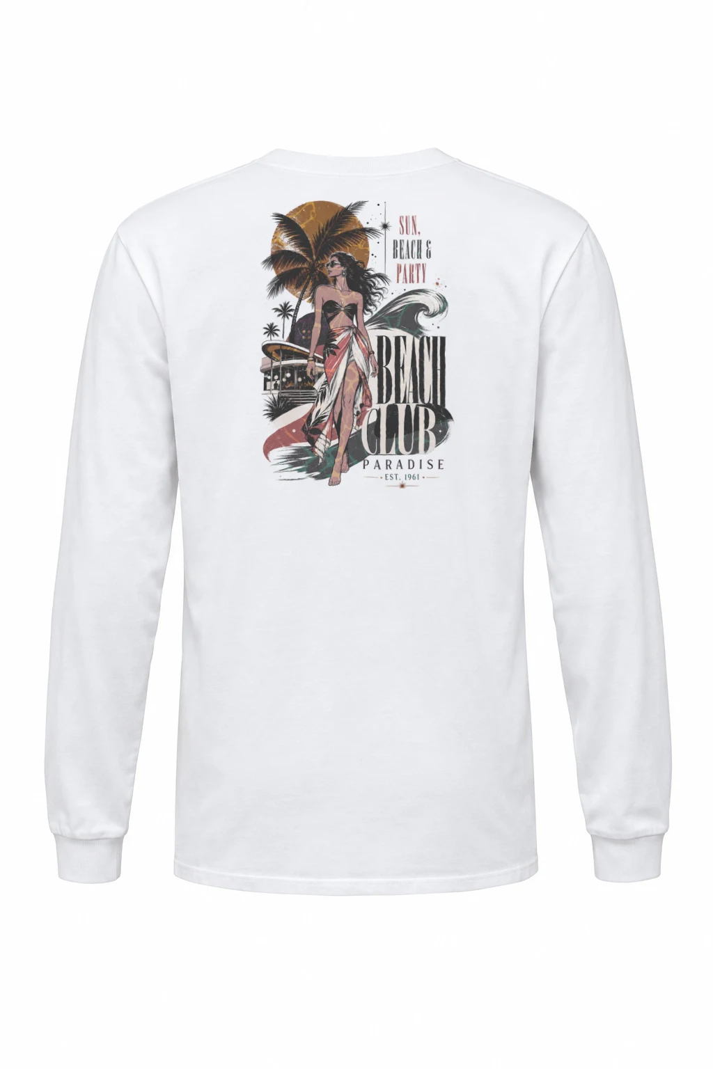 "Sun, Beach & Party" Unisex Longsleeve T-shirt | Gildan 2400