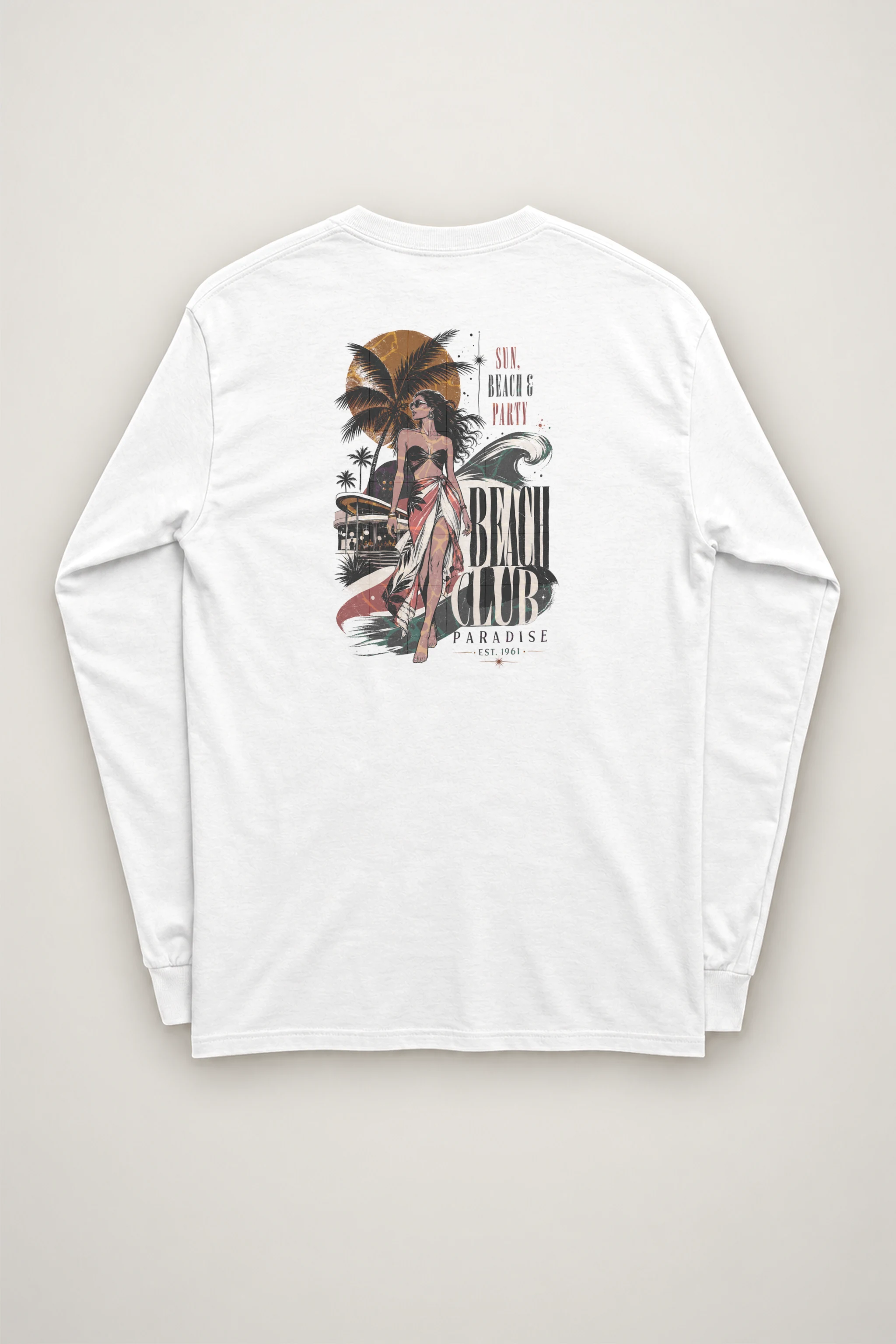 "Sun, Beach & Party" Unisex Longsleeve T-shirt