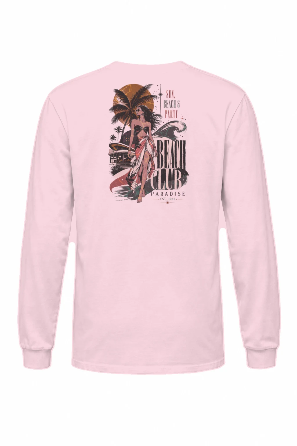 "Sun, Beach & Party" Unisex Longsleeve T-shirt | Gildan 2400