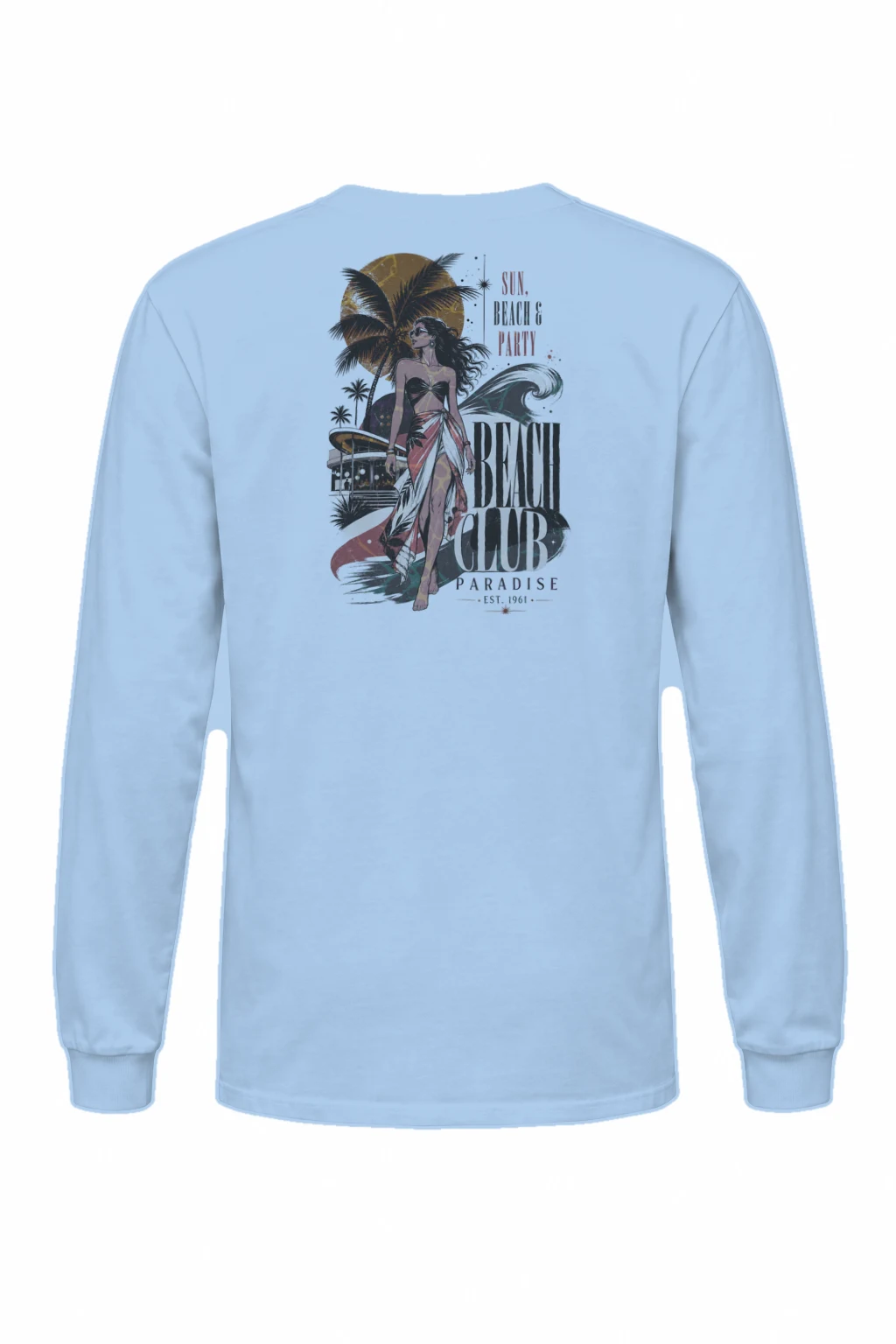 "Sun, Beach & Party" Unisex Longsleeve T-shirt | Gildan 2400