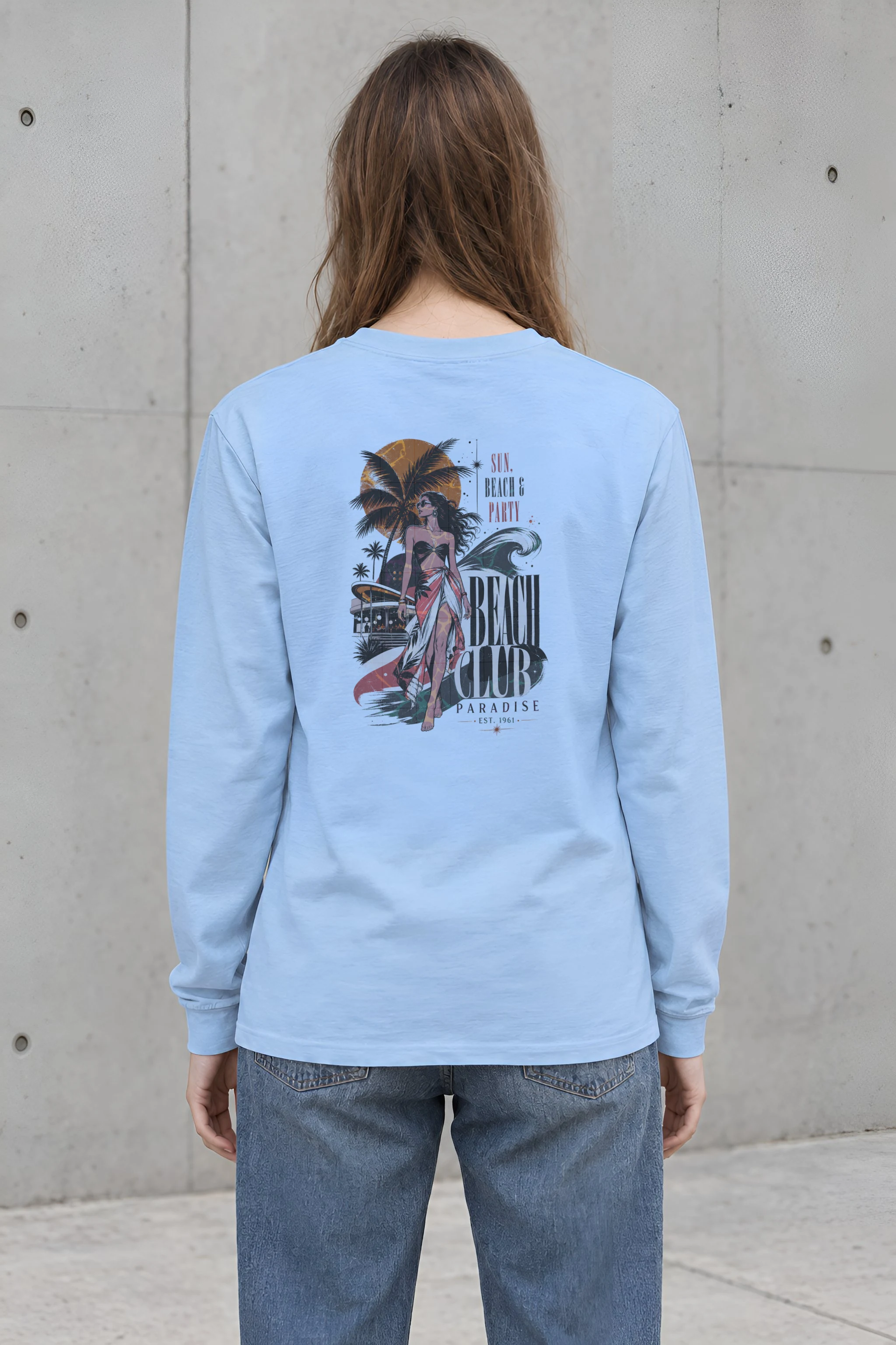 "Sun, Beach & Party" Unisex Longsleeve T-shirt