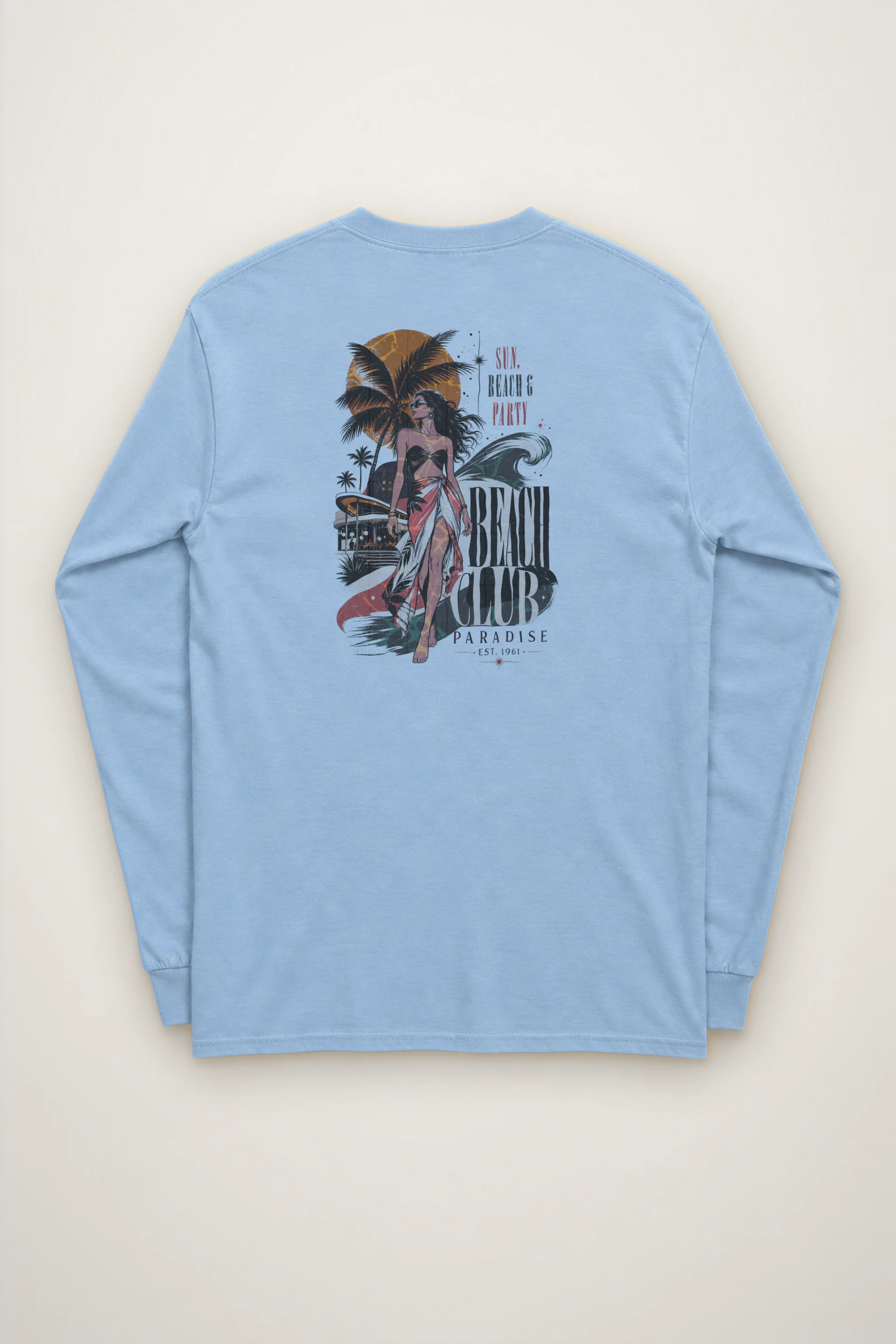 "Sun, Beach & Party" Unisex Longsleeve T-shirt