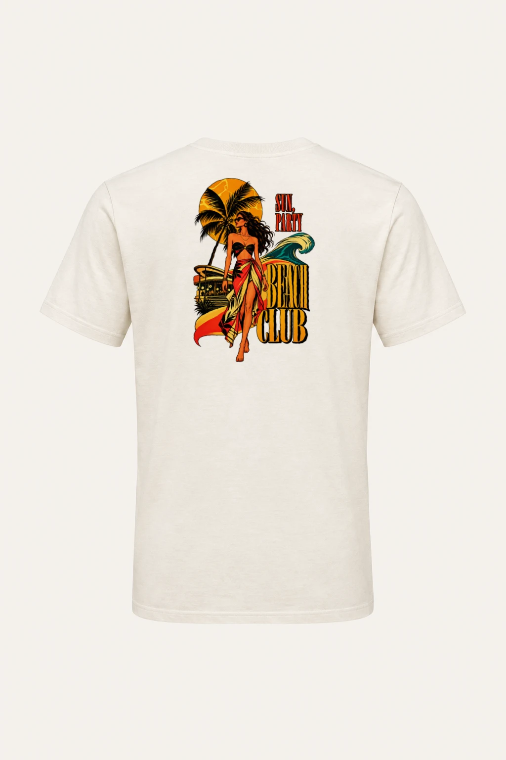 "Sun Party Beach Club" Heavyweight Unisex Crewneck T-shirt | Gildan 5000