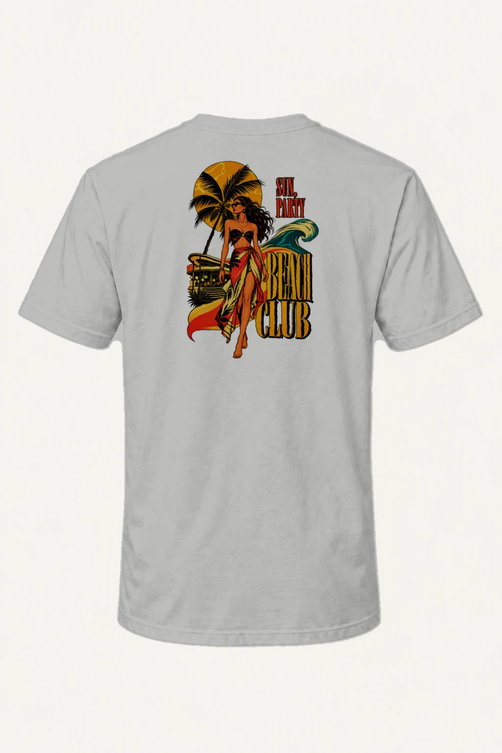 "Sun Party Beach Club" Heavyweight Unisex Crewneck T-shirt | Gildan 5000