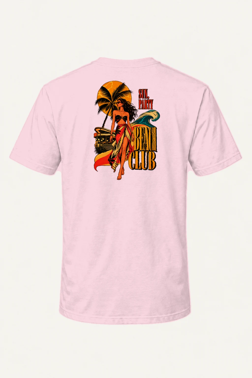 "Sun Party Beach Club" Heavyweight Unisex Crewneck T-shirt | Gildan 5000