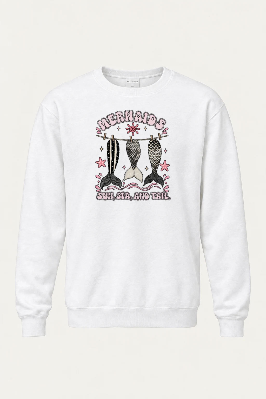 "Sun, Sea, And Tail" Heavy Blend Unisex Crewneck Sweatshirt | Gildan 18000