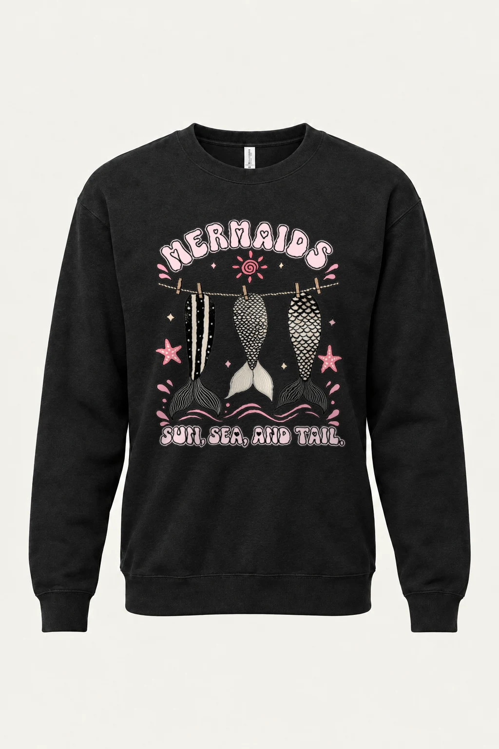 "Sun, Sea, And Tail" Heavy Blend Unisex Crewneck Sweatshirt | Gildan 18000