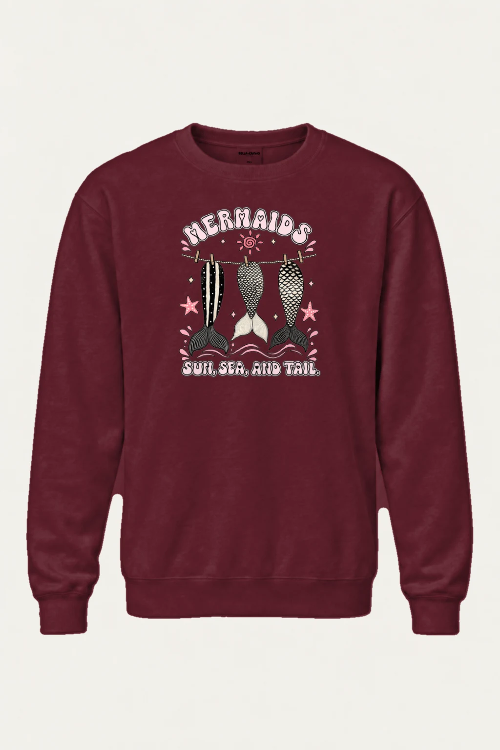 "Sun, Sea, And Tail" Heavy Blend Unisex Crewneck Sweatshirt | Gildan 18000