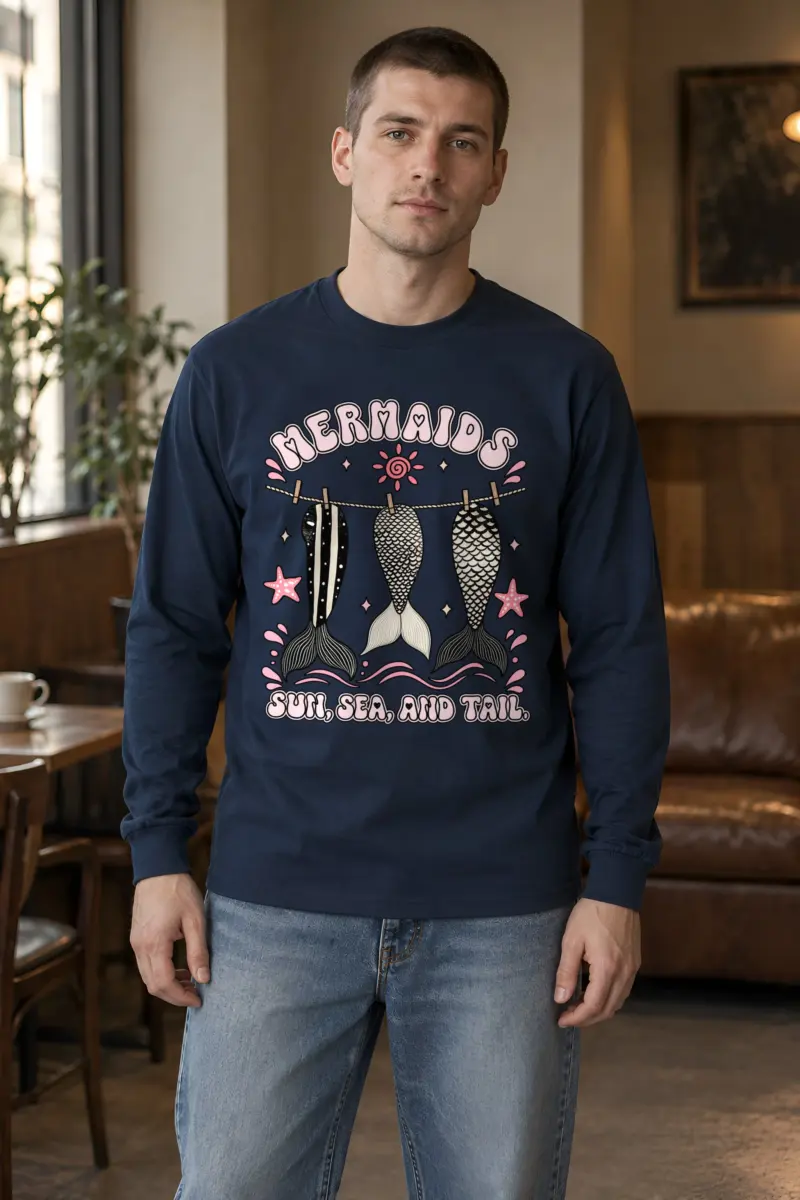 "Sun, Sea, And Tail" Unisex Longsleeve T-shirt