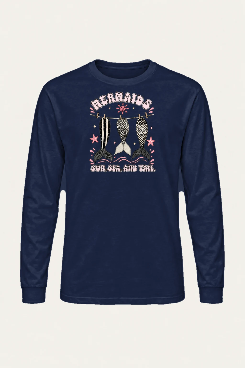 "Sun, Sea, And Tail" Unisex Longsleeve T-shirt | Gildan 2400