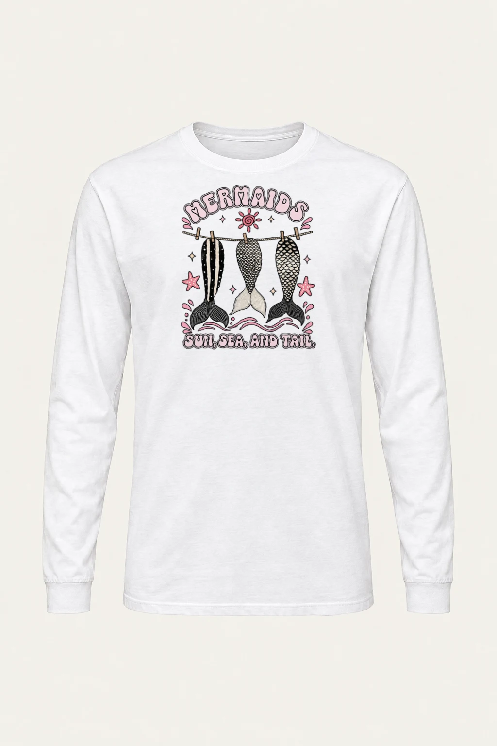 "Sun, Sea, And Tail" Unisex Longsleeve T-shirt | Gildan 2400