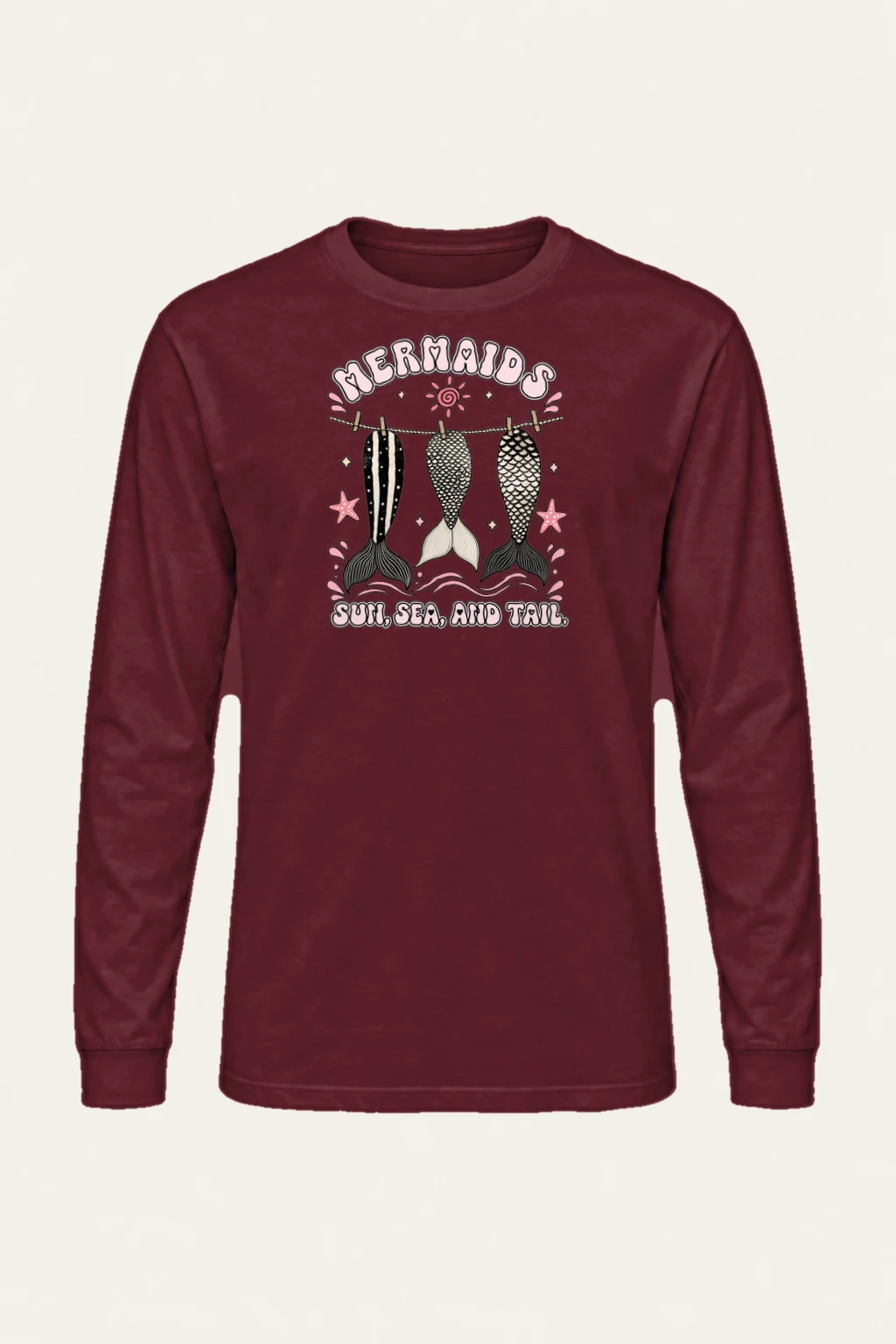 "Sun, Sea, And Tail" Unisex Longsleeve T-shirt | Gildan 2400