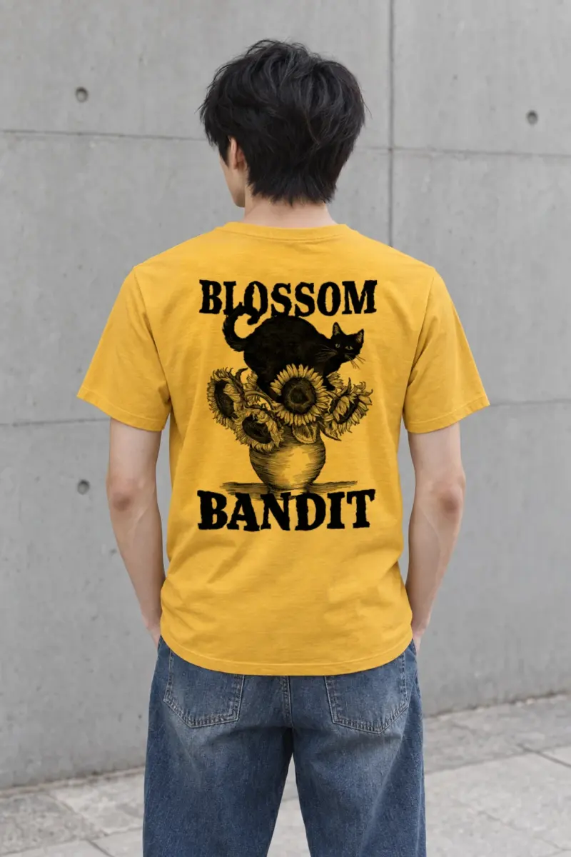 "Sunflower Sentinel" Heavyweight Unisex Crewneck T-shirt