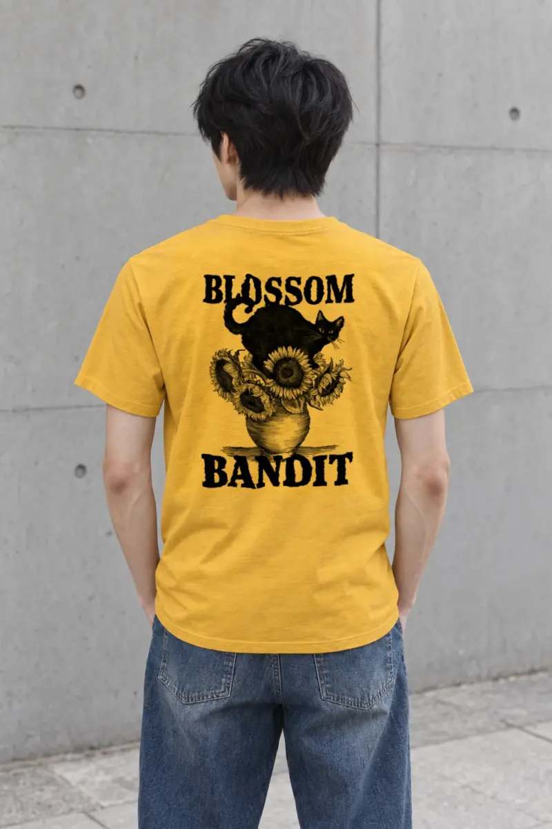 "Sunflower Sentinel" Heavyweight Unisex Crewneck T-shirt