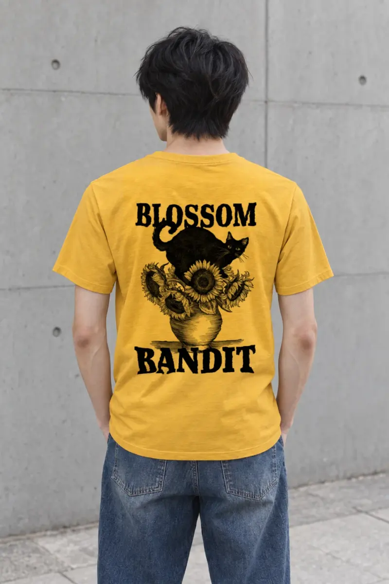 "Sunflower Sentinel" Heavyweight Unisex Crewneck T-shirt