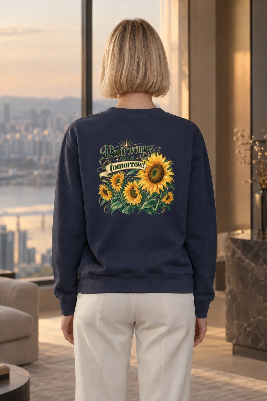 "Sunflower Tomorrow" Heavy Blend Unisex Crewneck Sweatshirt | Gildan 18000