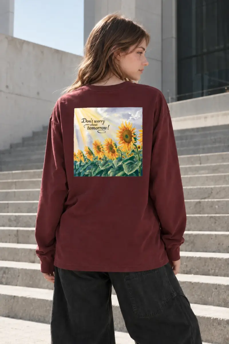 "Sunflower Tomorrow" Unisex Longsleeve T-shirt | Gildan 2400