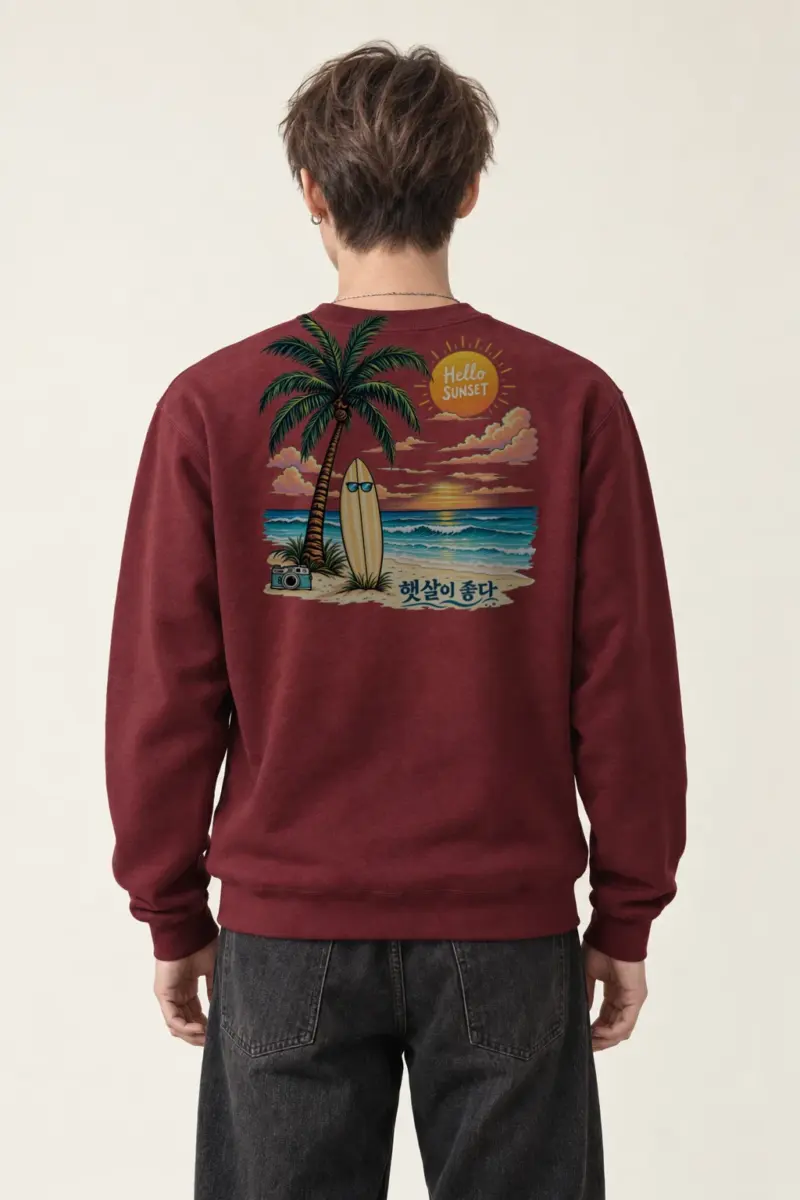 "Sunlit Ocean Scene" Heavy Blend Unisex Crewneck Sweatshirt