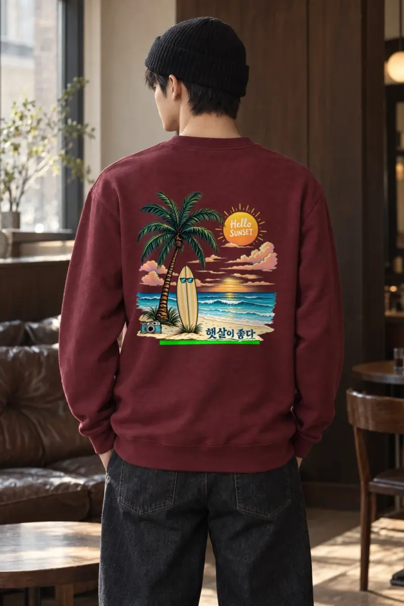 "Sunlit Ocean Scene" Heavy Blend Unisex Crewneck Sweatshirt | Gildan 18000