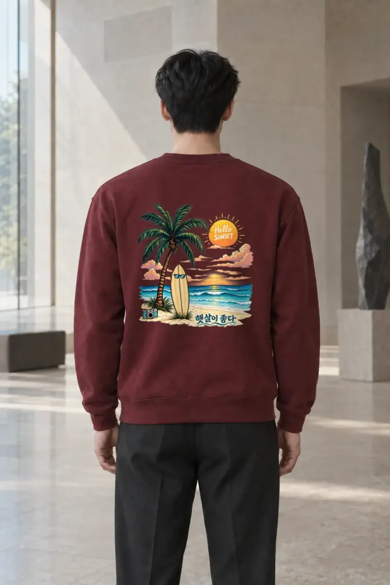 "Sunlit Ocean Scene" Heavy Blend Unisex Crewneck Sweatshirt