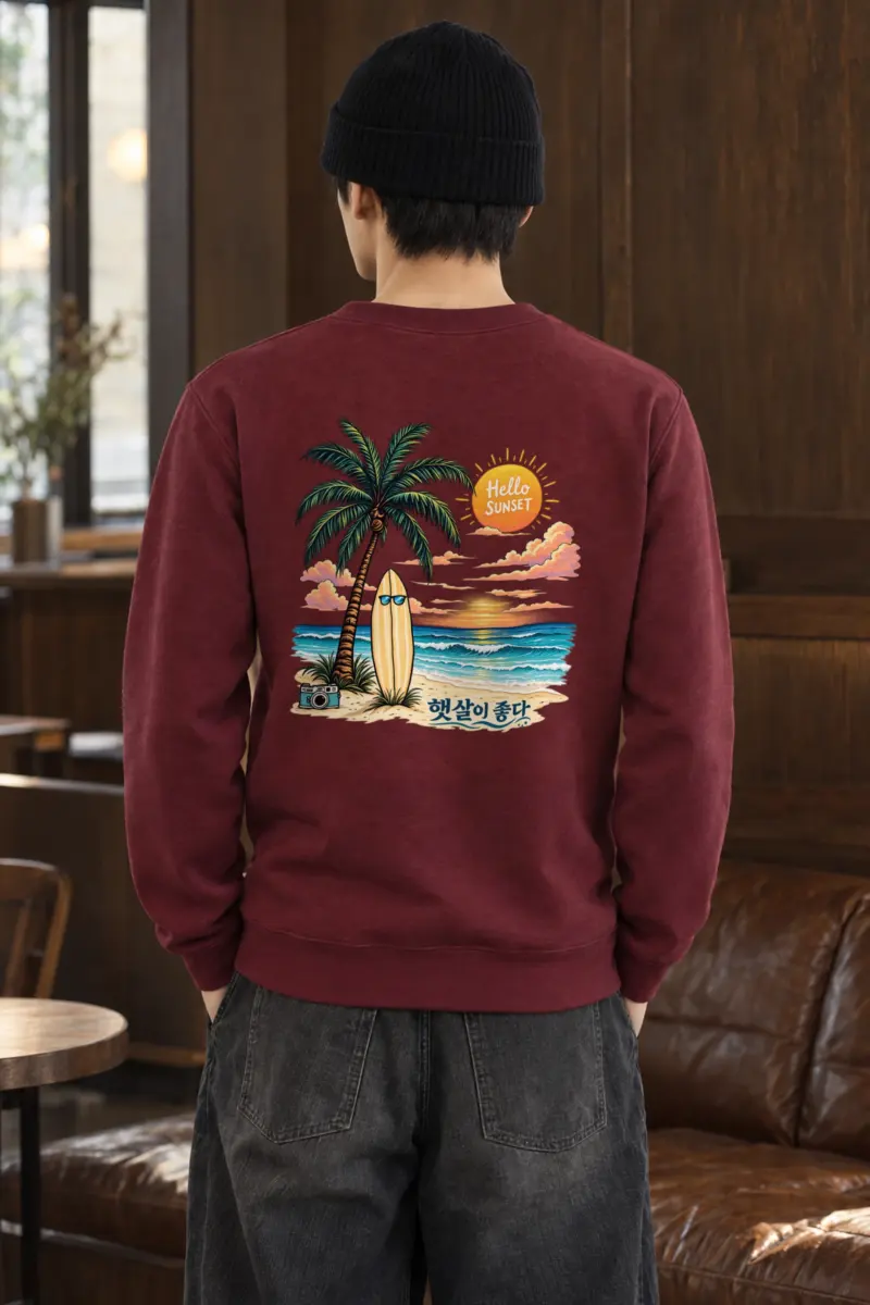"Sunlit Ocean Scene" Heavy Blend Unisex Crewneck Sweatshirt