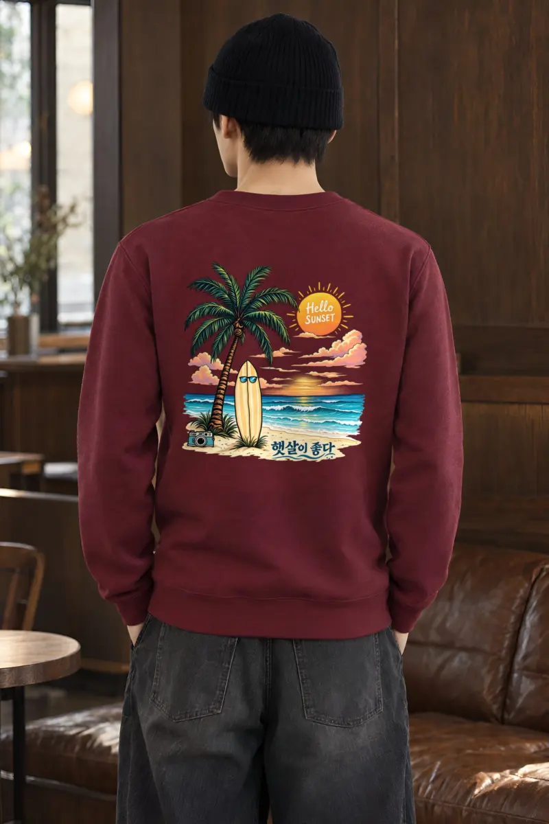"Sunlit Ocean Scene" Heavy Blend Unisex Crewneck Sweatshirt