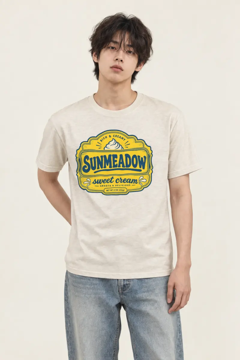 "Sunmeadow Sweet Cream" Heavyweight Unisex Crewneck T-shirt