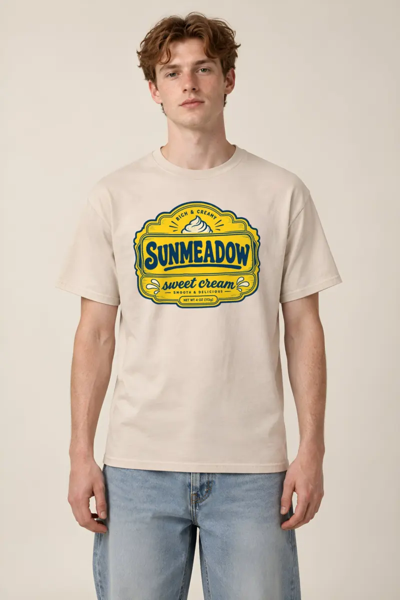 "Sunmeadow Sweet Cream" Heavyweight Unisex Crewneck T-shirt