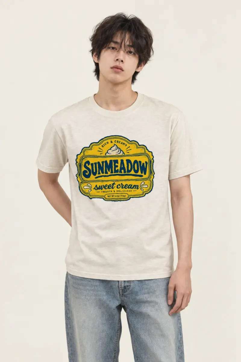 "Sunmeadow Sweet Cream" Heavyweight Unisex Crewneck T-shirt