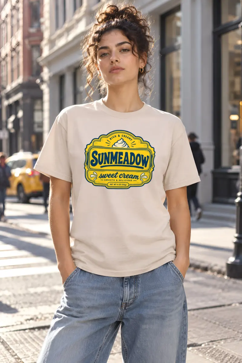 "Sunmeadow Sweet Cream" Heavyweight Unisex Crewneck T-shirt