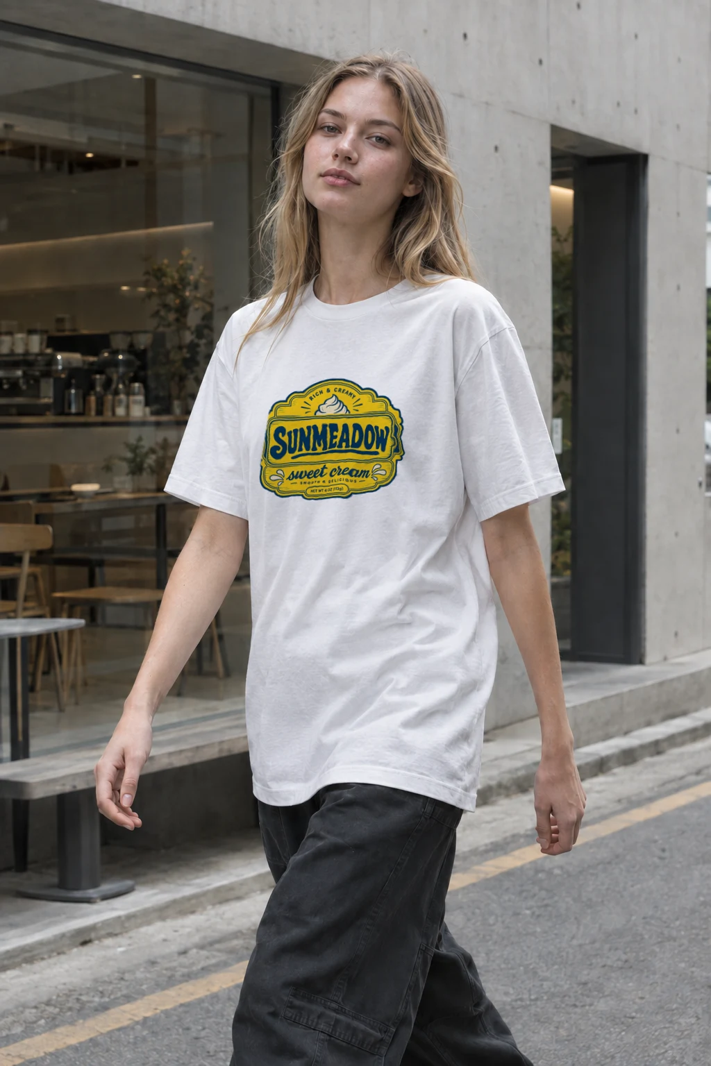 "Sunmeadow Sweet Cream" Heavyweight Unisex Crewneck T-shirt | Gildan 5000