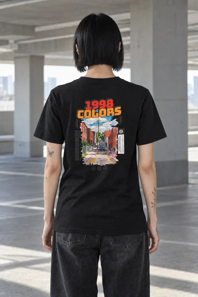 "Sunny Korea Streetscape" Heavyweight Unisex Crewneck T-shirt